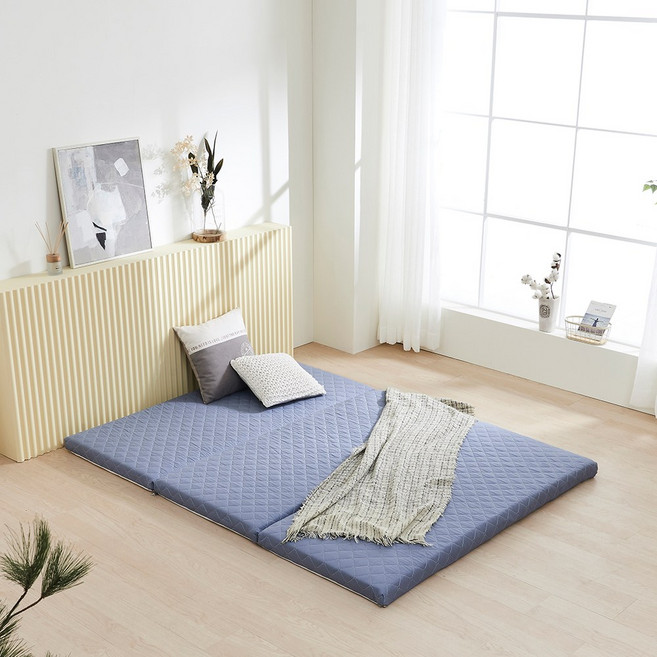 라폼 3단 접이식 천연라텍스 매트리스 5cm Q 미디엄