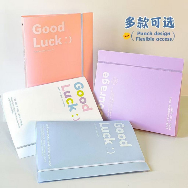 活頁文件夾 插頁透明資料冊 A4大容量 考卷收納袋, 1個, 文件夾外殼【紫色】, 紫色