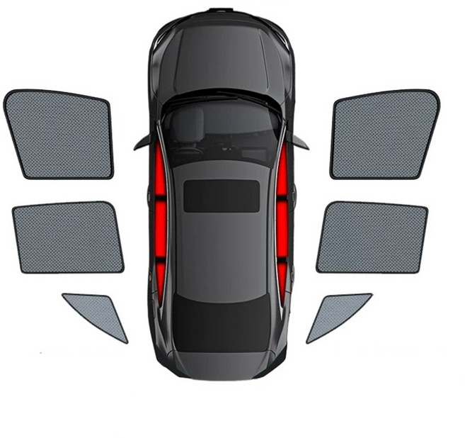 【DriveX】磁吸式遮陽簾 汽車防曬隱私 抗UV 保固兩年SGS不含甲醛 CR-V 4代 2012-2017 CR-V 4代 2012-2017, 1個, 車窗6片【前後車窗4片+三角窗2】,CR-V  4代 2012-2017, 車窗6片【前後車窗4片+三角窗2】