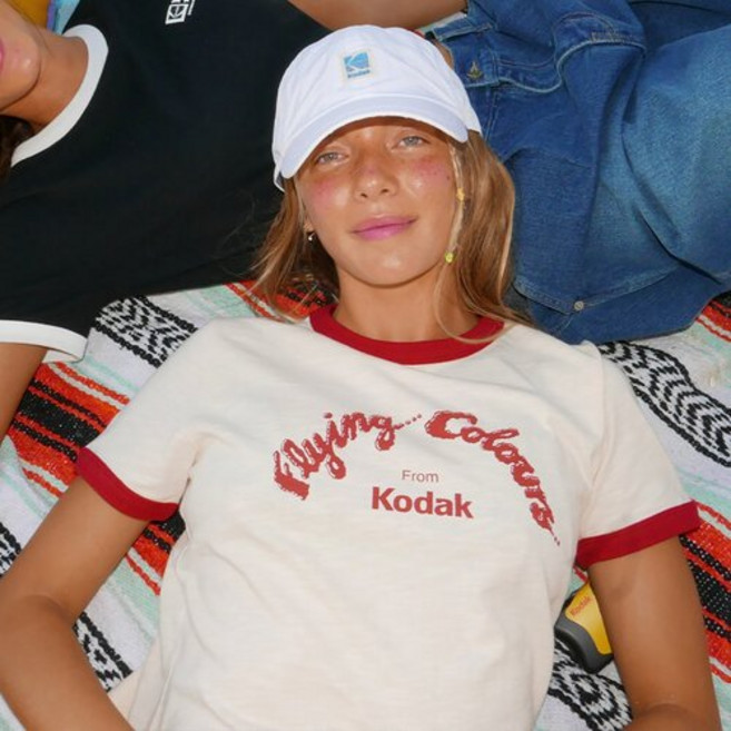 [정품] 코닥 [공식](정상가 49000원) 블루로고 릴렉스핏 볼캡 WHITE