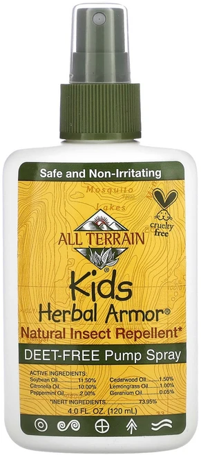 올 터레인 키즈 허벌 아머 천연 해충 퇴치제 120ml (4 fl oz) ALT-01004, 1개 - 쿠팡