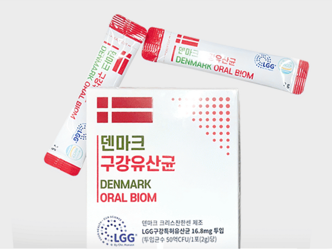 덴마크 구강유산균 2g x 30포 1박스 온가족 잇몸건강, 30개