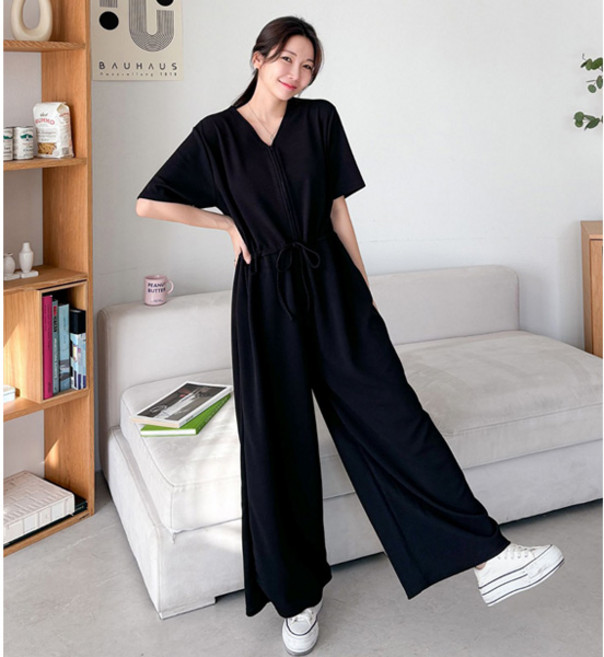 마이쏭 제시브이넥와이드점프수트 여성용 빅사이즈