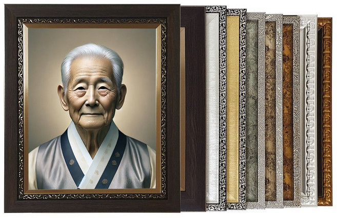 고급 영정사진 액자 11x14(11r) 8x10(8r)인치 사진미포함, 1개, 406 밤