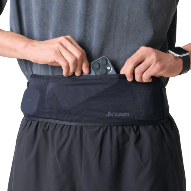 구보 메쉬 러닝 벨트 클립형, 블랙, 1개