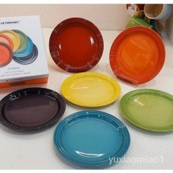 잼색 무지개 접시 6종 세트 컬러 접시 18cm 1개 - 쿠팡