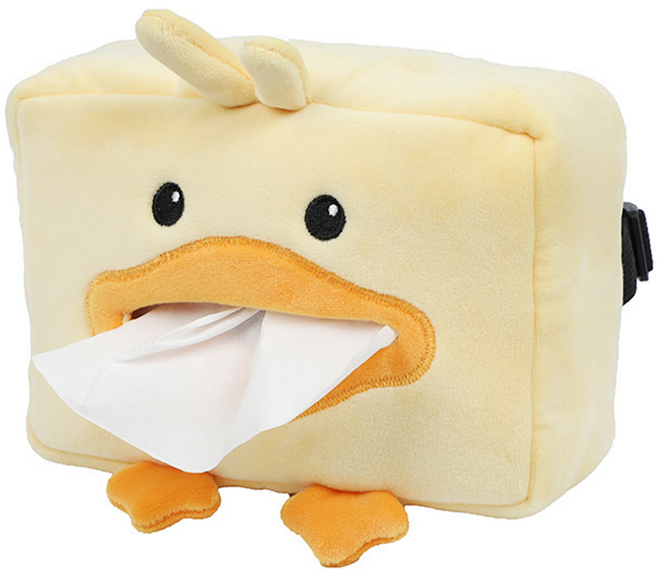 로앤제이 동물 3종 차량용 티슈 차량 휴지 걸이 케이스 휴지통 돼지, 오리, 1개, 오리