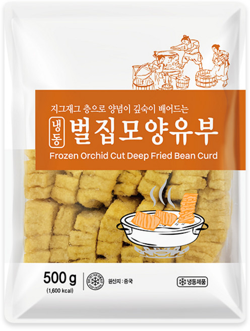 냉동 벌집모양유부, 1개, 500g