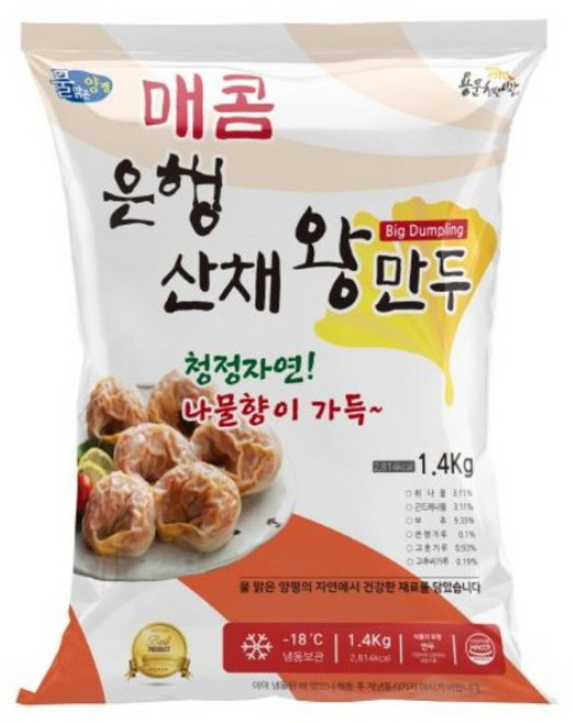[신푸드] 신창식 셰프 매콤 은행산채 왕만두 1.4kg*6개(1박스), 1박스, 8.4kg