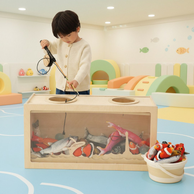 유아 어린이 자석낚시놀이세트 쇼박스월드 쇼피싱 1인세트, 1개, 1인 프리미엄세트