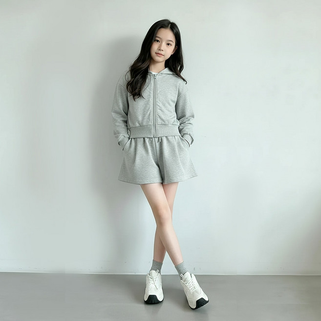 핑크비 스타로드세트 주니어 초등학생 중학생 여아 후드 집업 상하세트 13~21호