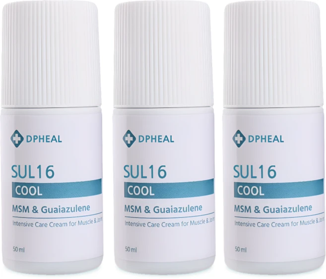 SUL16 MSM 식이유황 크림 스포츠 후 쿨링 헬스 마사지, 3개, 50ml - 쿠팡