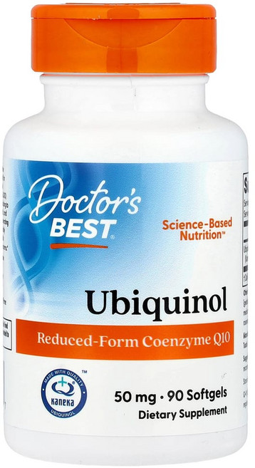 [해외] [Doctor's Best Ubiquinol with Kaneka] 닥터스 베스트 유비퀴놀 위드 카네카 50mg 소프트젤 90정, 1, 1개