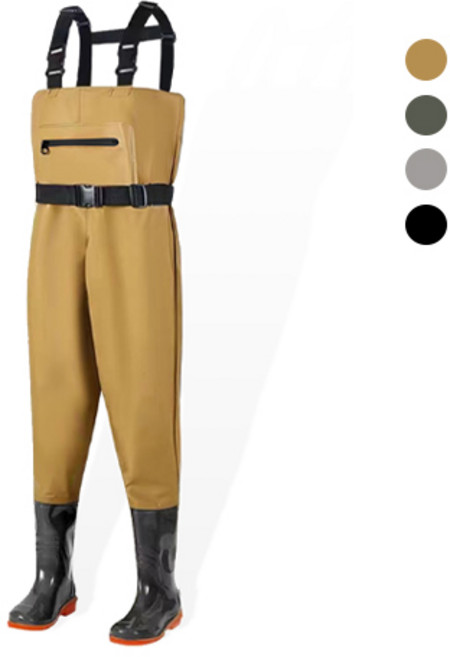 G-Stuff 갯벌 해루질 낚시 가슴장화 전신 갯벌체험옷, 245, 브라운