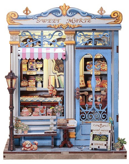 핸즈크라프트 diy 미니어처 하우스 북눅 북엔드 스위트 마리 제과점, 스위트 드림, 1개