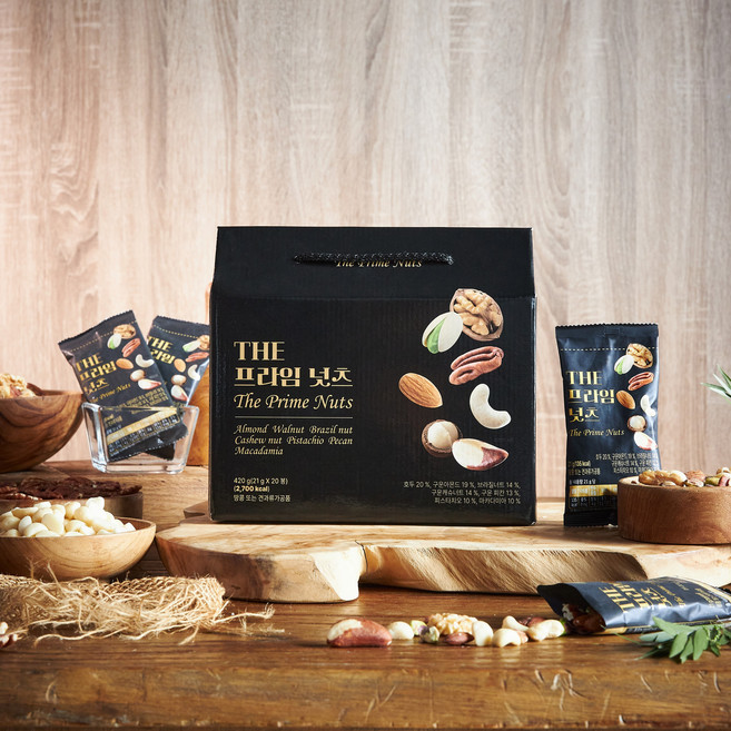 THE 프라임 넛츠 하루견과 견과류 선물세트, 4세트, 420g