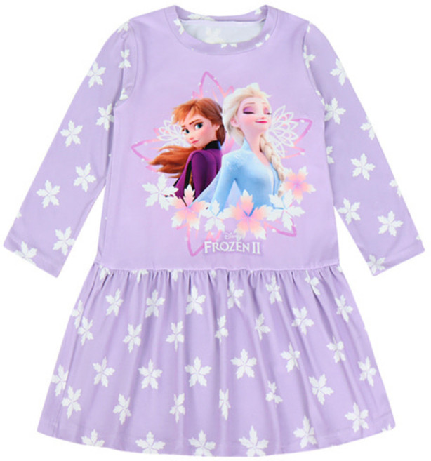 아동원피스 겨울왕국 엘사 피치기모 수면원피스 파자마 홈웨어 겨울 아동