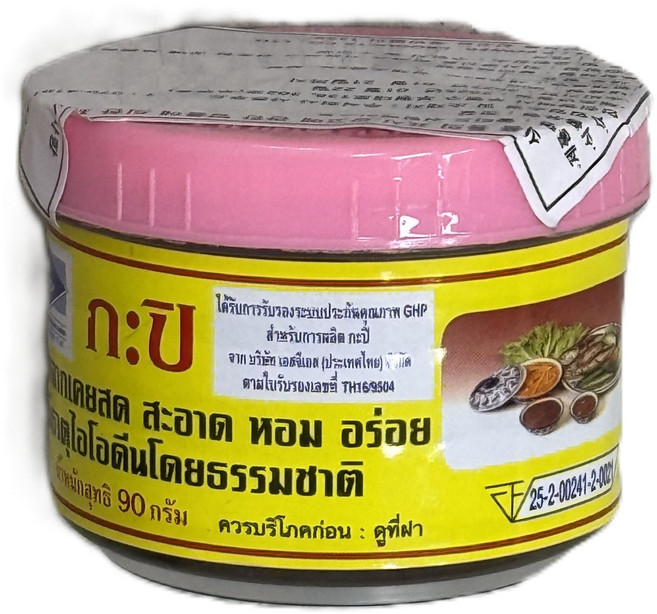 태국 새우젓 가피 쏠티드 쉬림 페이스트 할랄 / Thai Salted Shrimp Paste Halal, 1개, 90g