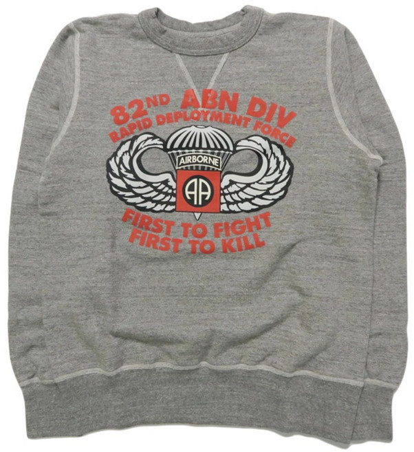 버즈릭슨스 BUZZ RICKSON'S 세트 인크루 스웨트 "82nd AIRBORNE DIVISION" 밀리터리 긴팔 크루넥 BR69633 2025년 가을 겨울 신상품