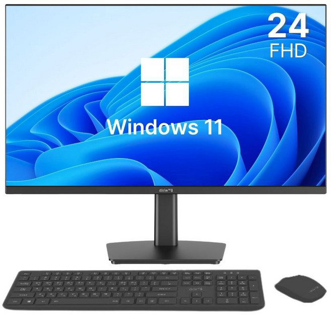 디클 올인원 PC 24형 셀러론 인텔 12세대, 블랙, CUP-A24S1 N95, 256GB, 16GB, WIN11 Home