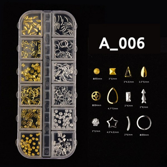치프몰 스톤 네일 파츠 세트 81종, 1개, A_006