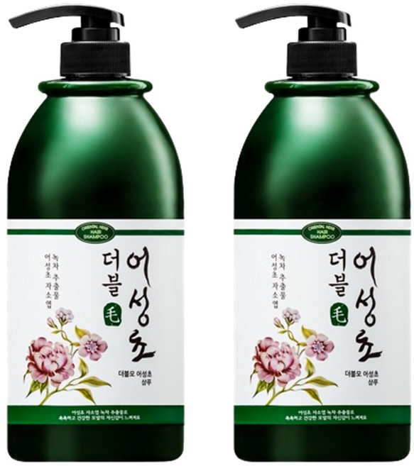 더블모 어성초 샴푸 플로럴향, 1L, 2개