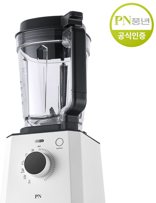 4위 - [공식판매처] PN풍년 시그니처 초고속 진공 블렌더 대용량 믹서기 26000RPM, 화이트