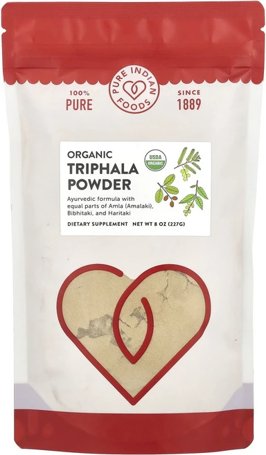 Pure Indian Foods 유기농 트리팔라 파우더 227g(8oz), PureIndianFoods유기농트리팔라파우더227g8, 227g, 1개 - 쿠팡