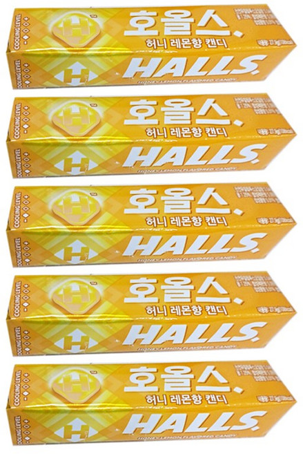 건강두배로 NEW 호올스 허니 레몬향 캔디 27.9g, 5개