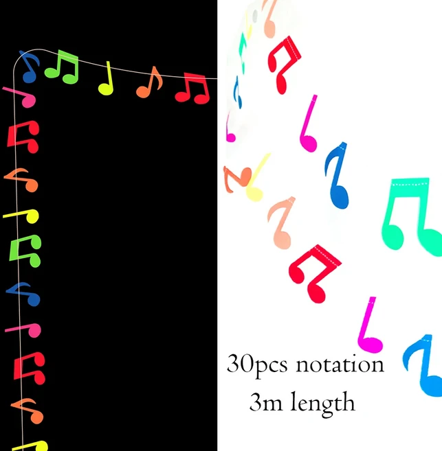 네온 형광 파티 용품 어둠 속에서 풍선 배너 종이 갈 랜드 장식 웨딩 생일 블랙 라이트, 11 Paper Garland H