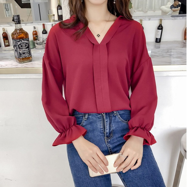 뉴욕멋쟁이 소프틀리 브이넥 여성블라우스
