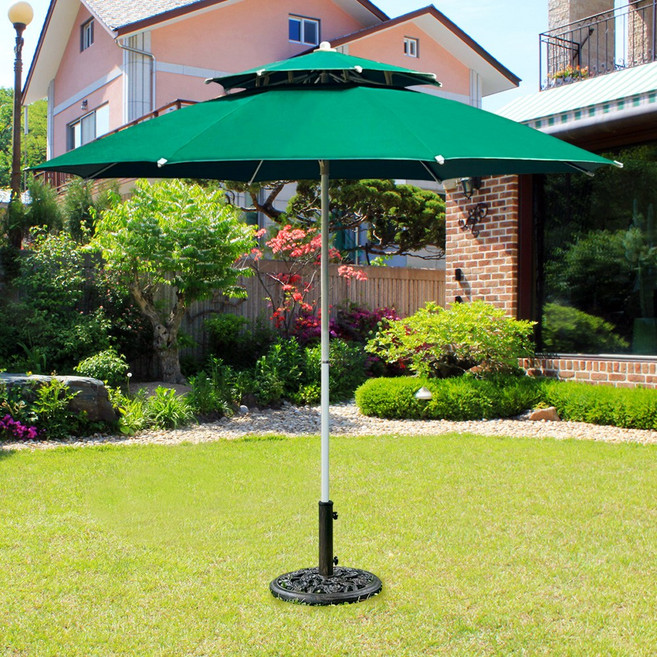 프리미엄 산들바람 파라솔 특허청등록 29년 전통 파라솔 전문기업, 프리미엄 산들바람(그린)_받침대별도구매