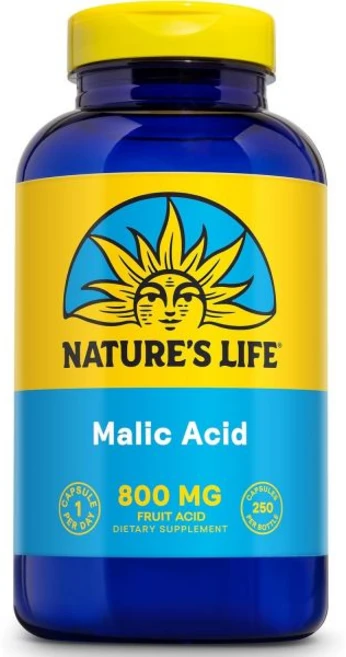 Nature's Life Malic Acid 800 mg | Chelating Agent May Help Support Energy & Muscle Comfort | No Gl, 250 Count (Pack of 1), 1개, 250정 - 쿠팡