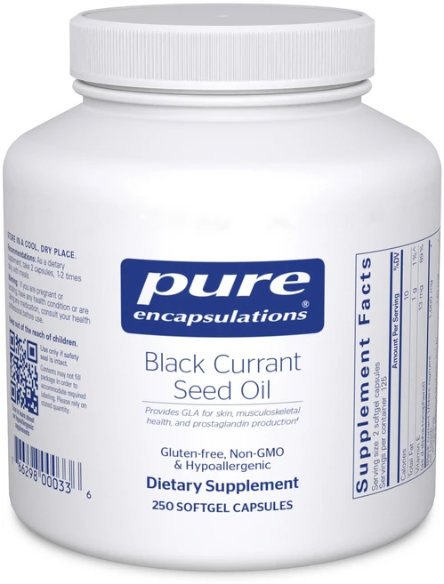 퓨어 인캡슐레이션스 블랙 커런트 씨 오일 | 저자극성 식이 Pure Encapsulations Black Currant Seed Oil | Hypoallergenic Dietar, 250개(1팩), 1개 - 쿠팡