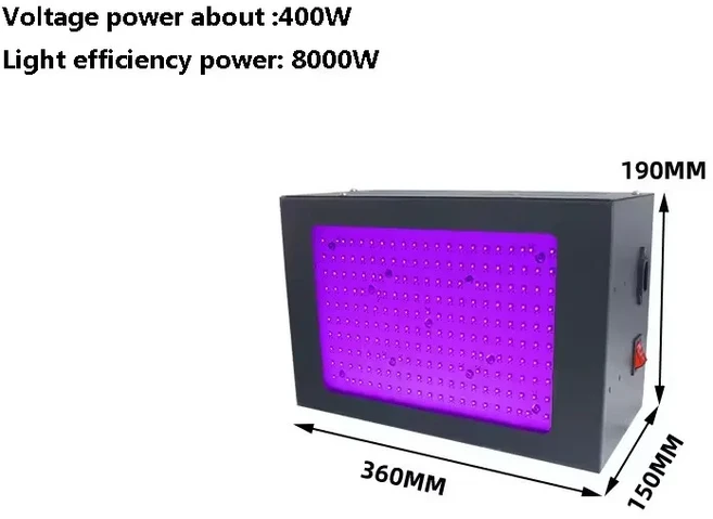 5000W LED UV 젤 경화 램프 고전력 자외선 인쇄 기계 유리 잉크 페인트 스크린 수지 3D, 05 8000W, 03 EU, 03 385nm