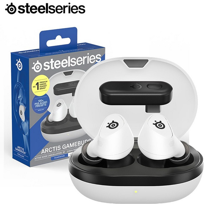 스틸시리즈 무선 게이밍 블루투스 이어폰, (Arctis 국내정품) 게임버즈, 화이트