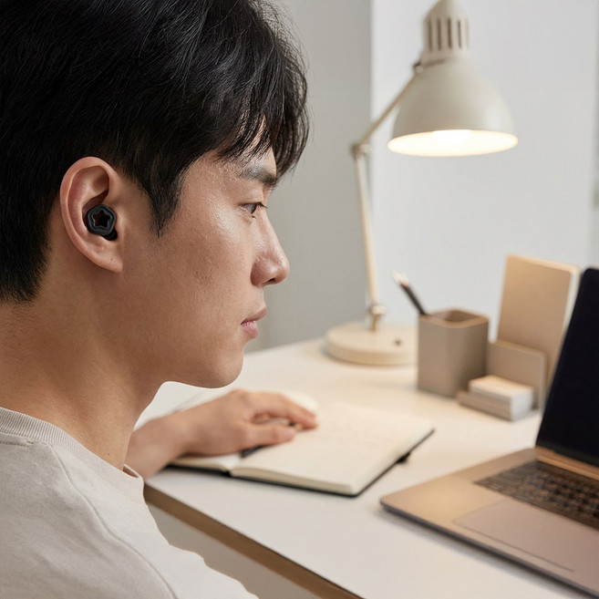 실리콘 귀마개 이어플러그 블랙, 3쌍, 1세트