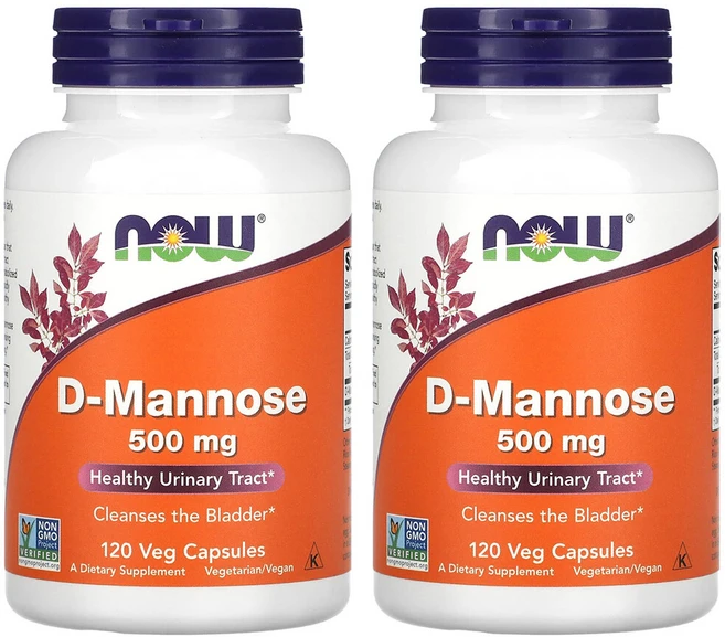 Now Food D 만노스 500mg 120 야채캡슐 2병, 120정 - 쿠팡