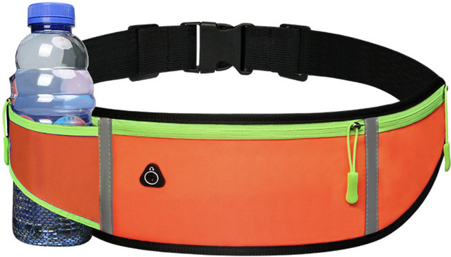 기프템 3포켓 다용도 힙색, 형광주황