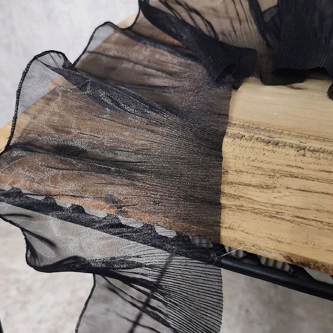 레이스원단 주름 레이스 리본 드레스 수공예 13cm 폭 의류 Diy 의류 바느질 액세서리 프릴 재봉 원단 2m, 01 13cm wide