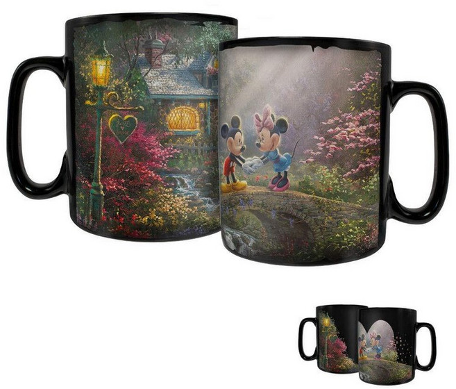 Morphing Mugs 디즈니 - 릴로 & 스티치 – 하와이 - 473.2ml(16온스) 열 감지 단서 머그 1개 - 뜨거운 액체가 추가되면 전체 이미지가 드러납니다 MMUG, 스윗하트 브릿지 클루