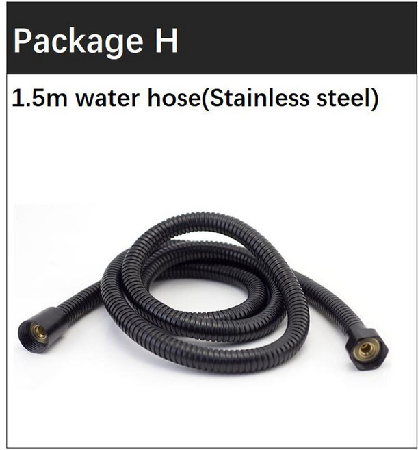 스프레이 검은 욕실 밸브 화장실 수도꼭지 청소 휴대용 세탁기 샤워 호스 비데 세척 분무기 홀더 WC, H