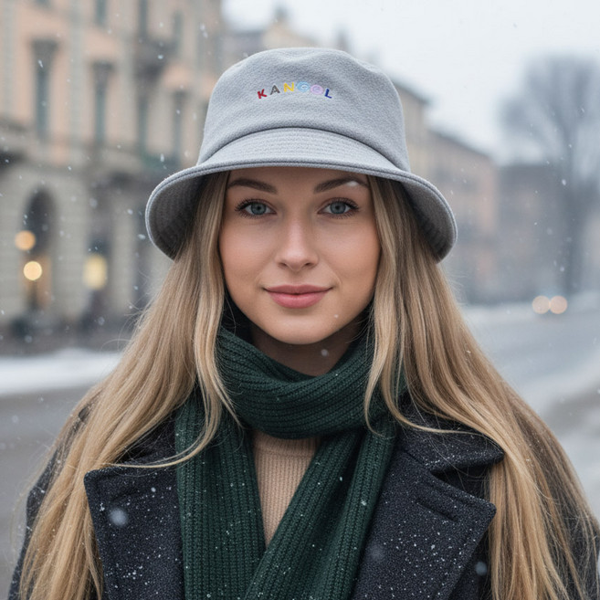 캉골 모자 남여공용 기모 버킷햇 버켓햇 벙거지 그레이