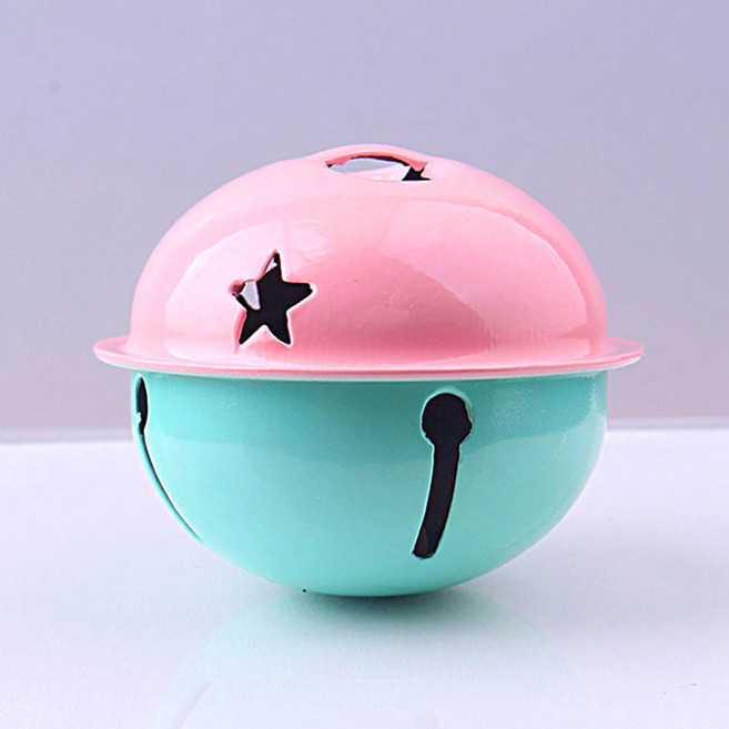 헤세드 40mm 투톤 컬러방울 딸랑이 방울 방울장식, 1개, 핑크+민트