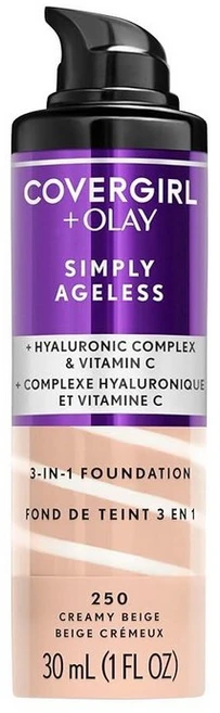 COVERGIRL+OLAY Simply Ageless 3-in-1 리퀴드 파운데이션 내추럴 베이지 - 쿠팡