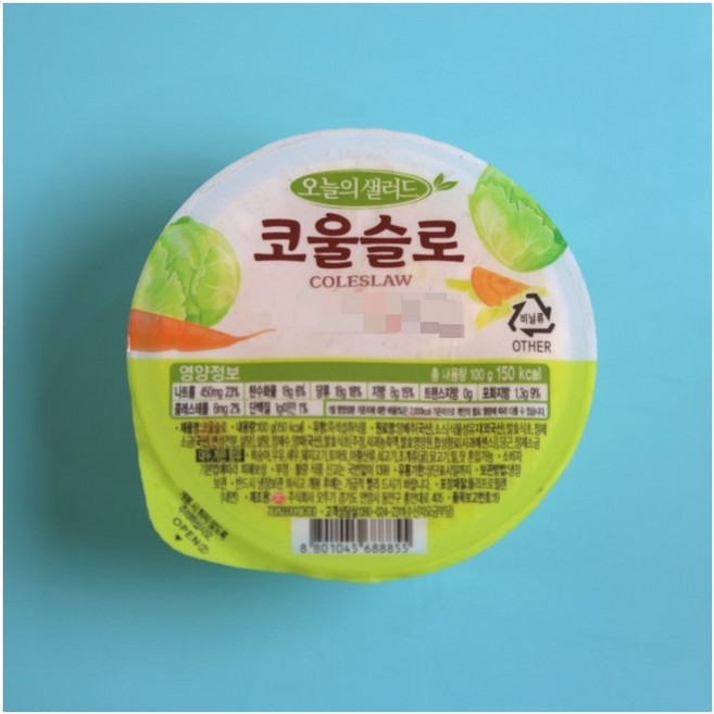 오늘의샐러드 코울슬로 콘샐러드 100g 일회용, 18개
