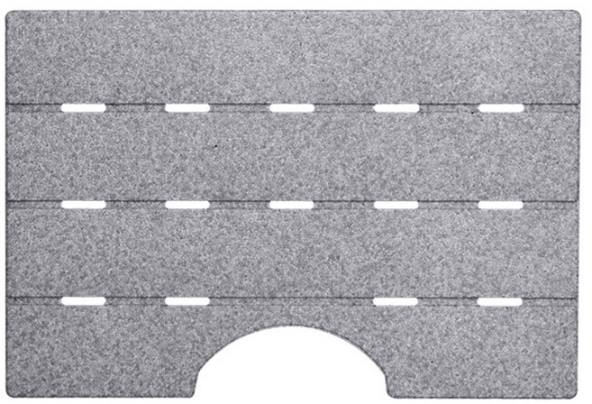 롯데이라이프 웰빙 욕실발판 중, Gray, 1개