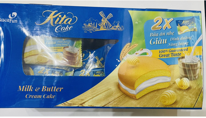 KITA牛奶派 越南進口 獨立包裝 蛋糕 下午茶點心, 14g, 20個