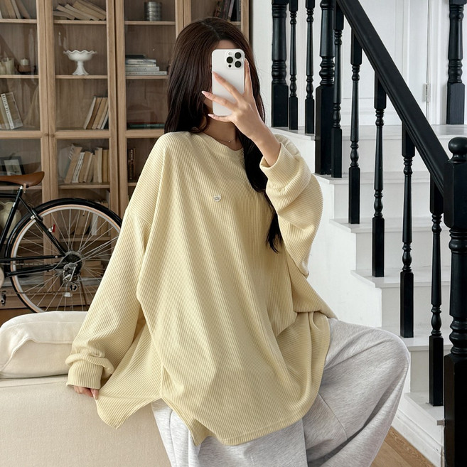 [SS올핏신상+/5XL] 골지st 하트 브로치 BIG 니트 5color