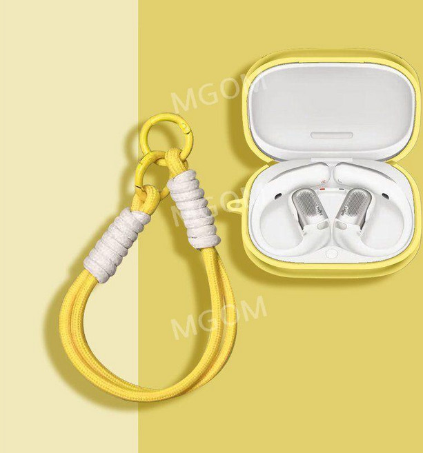 호환 오픈핏 프로 케이스 샥즈 SHOKZ OpenFit Pro 보호 커버 블루투스 이어폰, OpenFit Pro(2026), 옐로우+스트랩